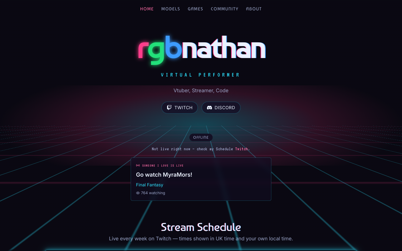 Streaming profile page